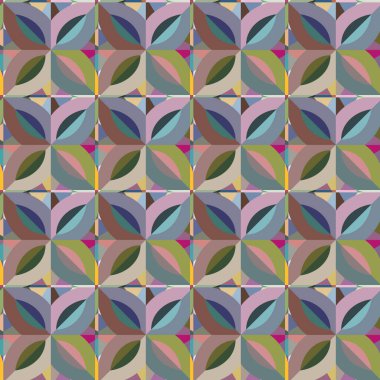 Geometrik şekilli kusursuz desen vektör çizimi