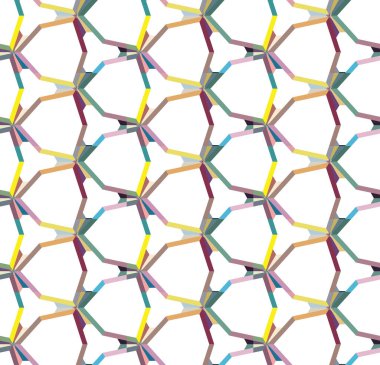 Geometrik şekilli kusursuz desen vektör çizimi