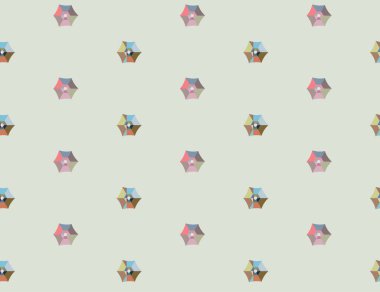 Geometrik şekilli kusursuz desen vektör çizimi