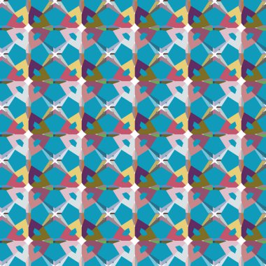 Geometrik şekilli kusursuz desen vektör çizimi