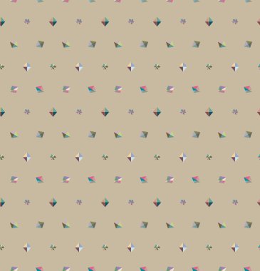 Geometrik şekilli kusursuz desen vektör çizimi