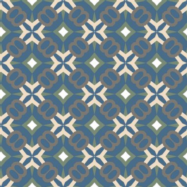 Geometrik şekilli kusursuz desen vektör çizimi