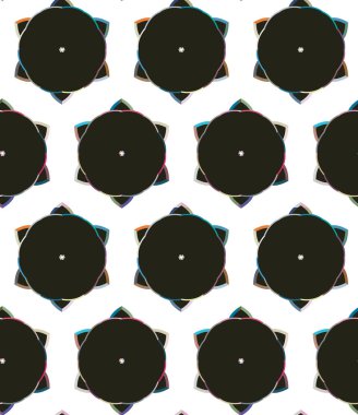 Geometrik şekilli kusursuz desen vektör çizimi