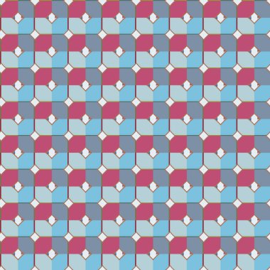 Geometrik şekilli kusursuz desen vektör çizimi