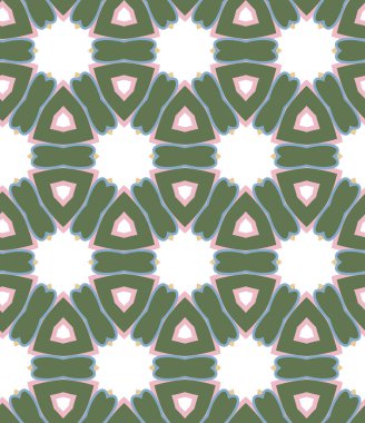 Geometrik şekilli kusursuz desen vektör çizimi