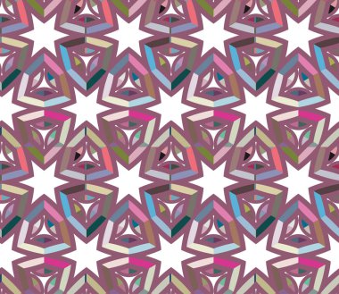 Geometrik şekilli kusursuz desen vektör çizimi