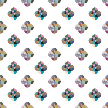 Geometrik şekilli kusursuz desen vektör çizimi