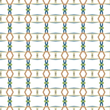 Geometrik şekilli kusursuz desen vektör çizimi