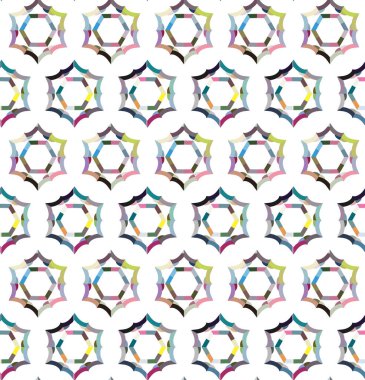 Geometrik şekilli kusursuz desen vektör çizimi