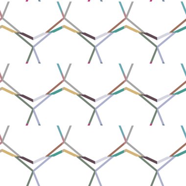 Geometrik şekilli kusursuz desen vektör çizimi