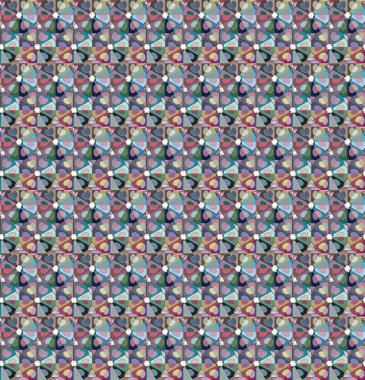 Geometrik şekilli kusursuz desen vektör çizimi