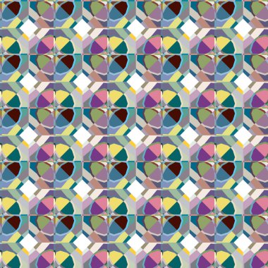Geometrik şekilli kusursuz desen vektör çizimi