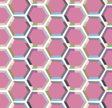 Geometrik şekilli kusursuz desen vektör çizimi