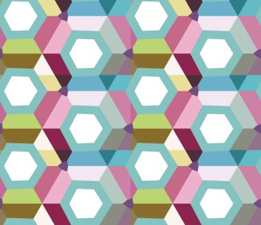 Geometrik şekilli kusursuz desen vektör çizimi