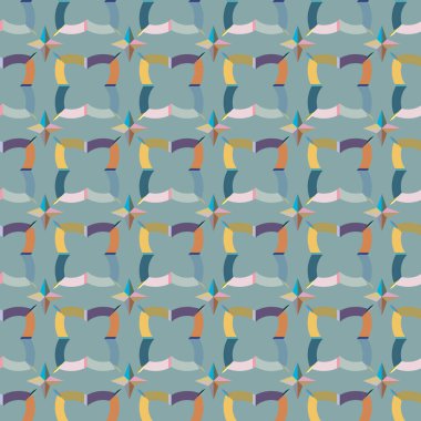 Geometrik şekilli kusursuz desen vektör çizimi