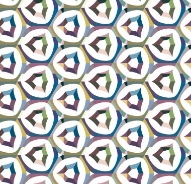 Geometrik şekilli kusursuz desen vektör çizimi