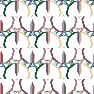 Geometrik şekilli kusursuz desen vektör çizimi