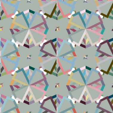 Geometrik şekilli kusursuz desen vektör çizimi