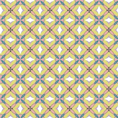 Geometrik şekilli kusursuz desen vektör çizimi