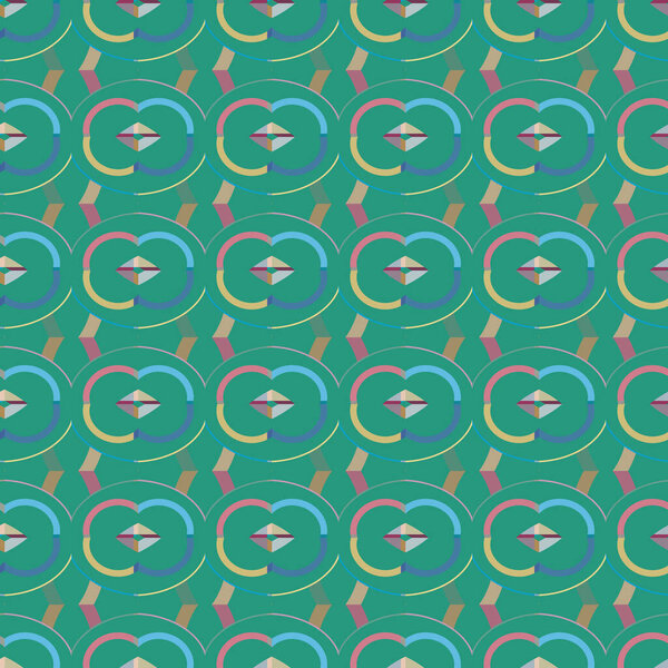 бесшовный рисунок с векторной иллюстрацией геометрических фигур