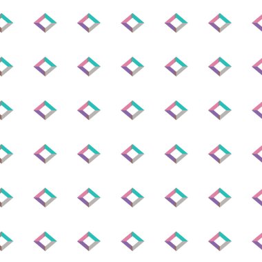 Geometrik şekilli kusursuz desen vektör çizimi