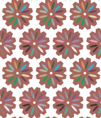 Geometrik şekilli kusursuz desen vektör çizimi