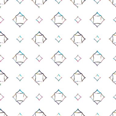 Geometrik şekilli kusursuz desen vektör çizimi