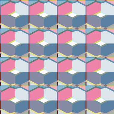 Geometrik şekilli kusursuz desen vektör çizimi