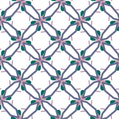 Geometrik şekilli kusursuz desen vektör çizimi