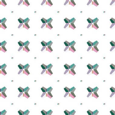 Geometrik şekilli kusursuz desen vektör çizimi