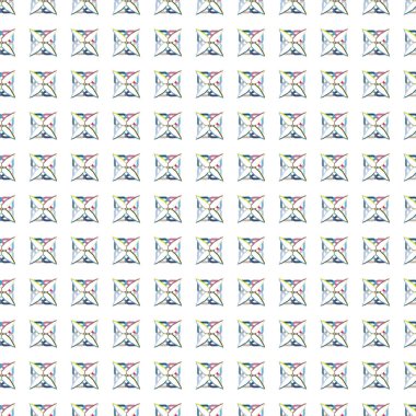 Geometrik şekilli kusursuz desen vektör çizimi