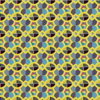 Geometrik şekilli kusursuz desen vektör çizimi