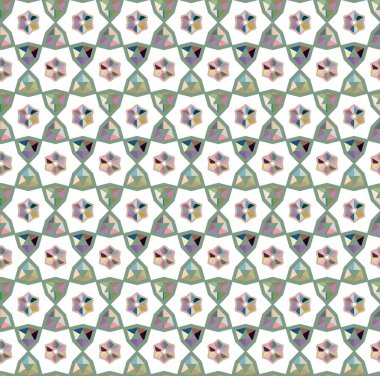 Geometrik şekilli kusursuz desen vektör çizimi