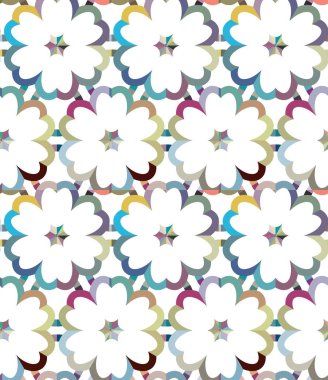 Geometrik şekilli kusursuz desen vektör çizimi