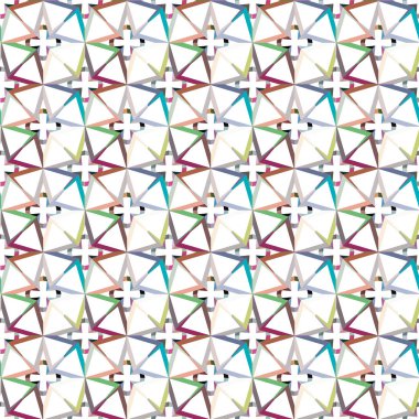 Geometrik şekilli kusursuz desen vektör çizimi