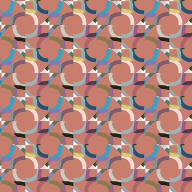 Geometrik şekilli kusursuz desen vektör çizimi