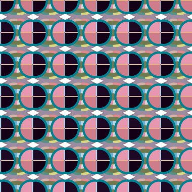 Geometrik şekilli kusursuz desen vektör çizimi