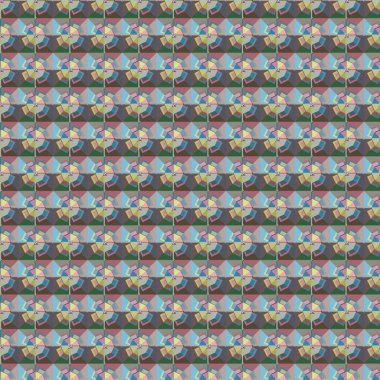 Geometrik şekilli kusursuz desen vektör çizimi