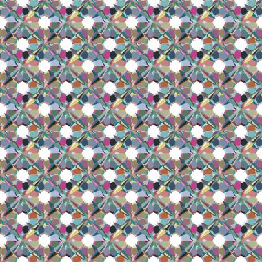 Geometrik şekilli kusursuz desen vektör çizimi