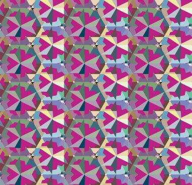 Geometrik şekilli kusursuz desen vektör çizimi