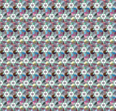 Geometrik şekilli kusursuz desen vektör çizimi