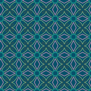 Geometrik şekilli kusursuz desen vektör çizimi