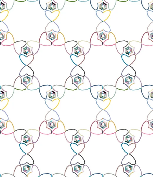 幾何学的な図形ベクトル図とシームレスなパターン — ストックベクタ