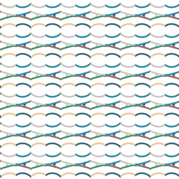 Padrão Sem Costura Com Formas Geométricas Ilustração Vetorial — Vetor de Stock