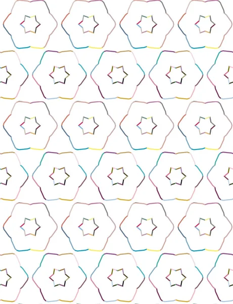 幾何学的な図形ベクトル図とシームレスなパターン — ストックベクタ
