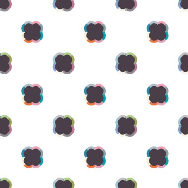 Geometrik şekilli kusursuz desen vektör çizimi