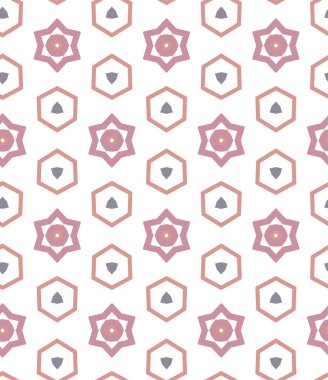 Geometrik şekilli kusursuz desen vektör çizimi