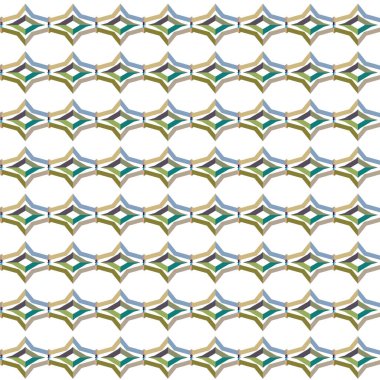 Geometrik şekilli kusursuz desen vektör çizimi