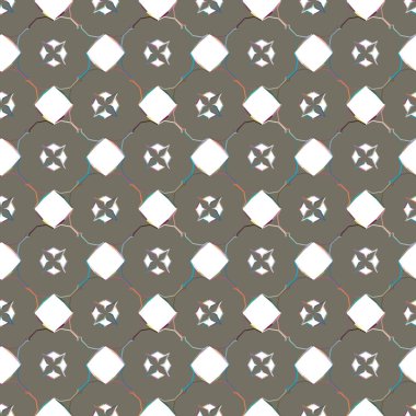 Geometrik şekilli kusursuz desen vektör çizimi