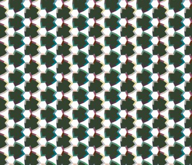 Geometrik şekilli kusursuz desen vektör çizimi